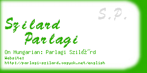 szilard parlagi business card